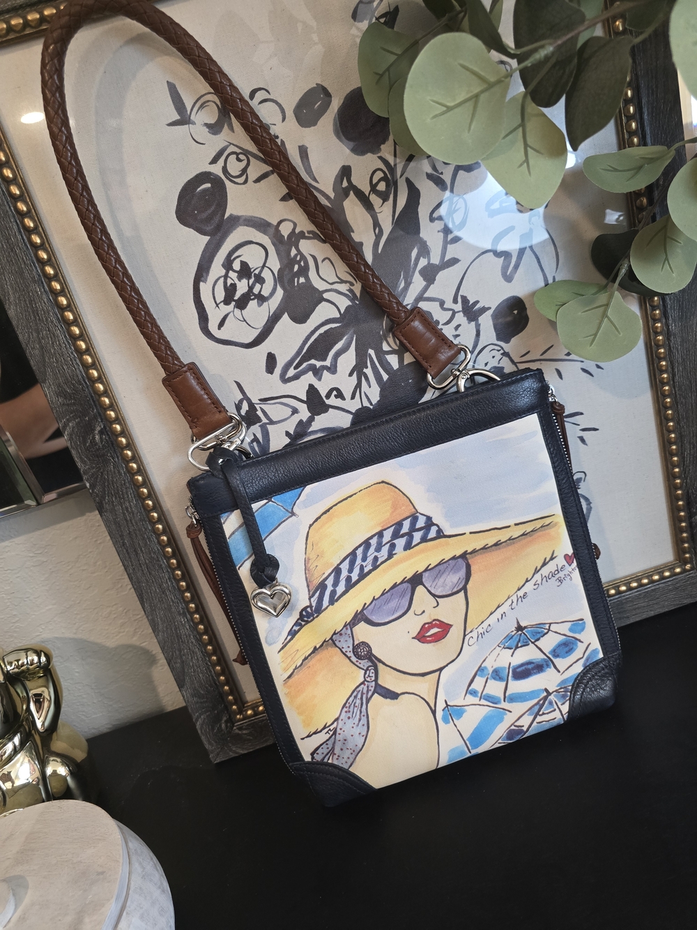 BRIGHTON FASHIONISTA CALIFORNIA BEACH CHIC IN THE SHADE SHOULDER BAG